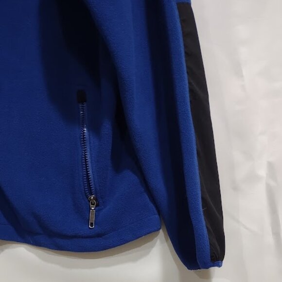 LOGAN AND MARTIN ROYAL BLUE BLACK BACK &  ELBOW PATCHES PULLOVER  ZIP MENS LARGE - Picture 4 of 10